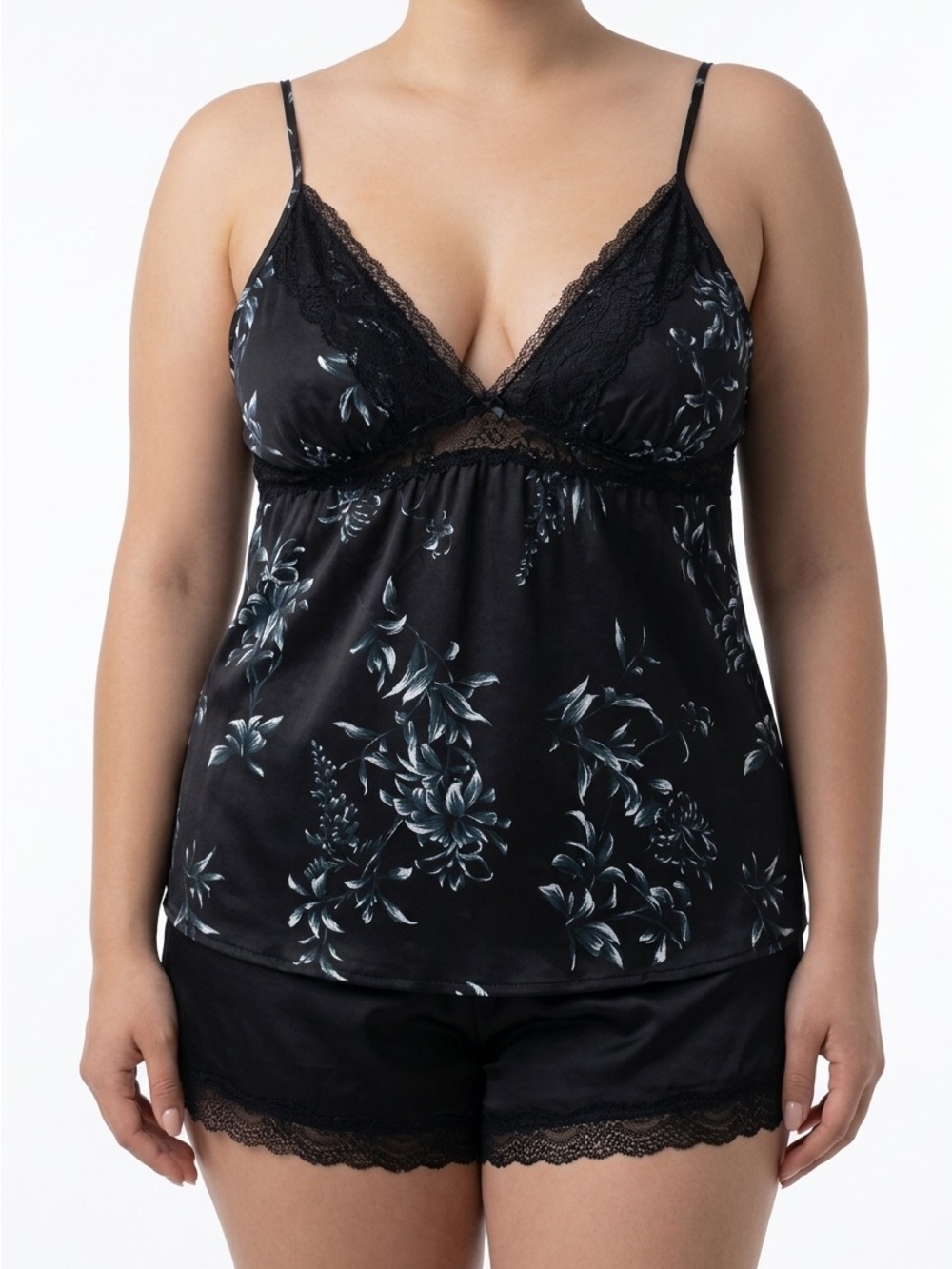 La Vie en Rose Black Floral Intimates XL Women’s Lace